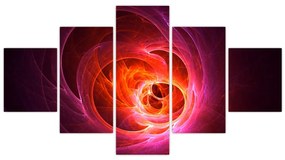 Nowoczesny obraz różowej abstrakcji (125x70 cm)