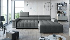 Narożnik CAMPO S z elektryczną regulacją siedziska Prawostronny w tkaninie MEMPHIS 06 WERSAL