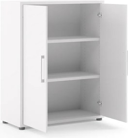 Regał biurowy z drzwiami Prima 2 biały