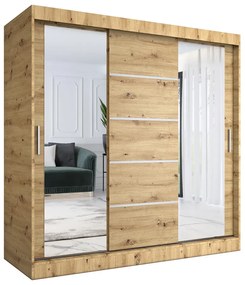 Szafa Z Przesuwnymi Frontami 200 Cm Dąb Artisan S5-K40