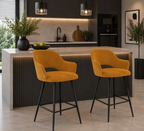 Hoker obrotowy 360° krzesło barowe Milano noga metalowa czarna MG15