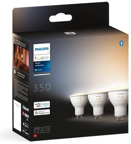 Inteligentne żarówki zestaw 3 szt. LED z gwintem GU10, 4 W White ambiance – Philips Hue