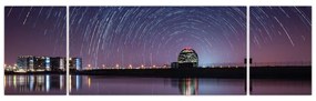 Obraz nocnego nieba z gwiazdami (170x50 cm)