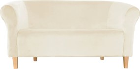 Sofa Milo tkanina Welur wygodna sofa tapicerowana do salonu i poczekalni : Kolor nogi - Drewno, Kolor tkaniny - VELVET - MG50, Typ tkaniny - Velvet, Wysokość nogi - 15 cm
