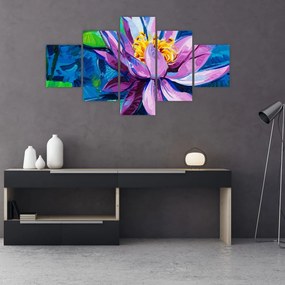 Obraz lilii wodnej na wodzie (125x70 cm)