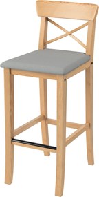 Pokrowiec na krzesło barowe Ingolf z tapicerowanym siedziskiem