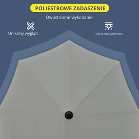 Outsunny 2 x 2 m półokrągły parasol wodoodporny do ogrodu ciemnoszary