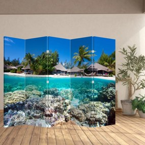 Parawan - Plaża na tropikalnej wyspie (210x170 cm)