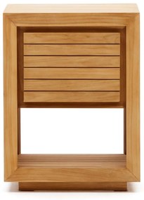 Niska szafka pod umywalkę z litego drewna tekowego 60x80 cm Saula – Kave Home