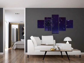 Obraz - Noc uchwycona przez ilustrację (125x70 cm)