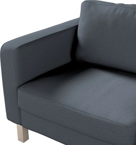 Pokrowiec na sofę Karlstad 2-osobową nierozkładaną krótki kolor niebieski tkanina strukturalna