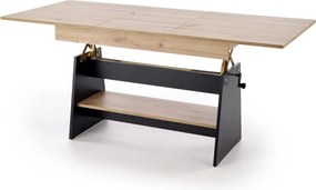 Ławostół z rozkładanym blatem Erika Halmar dąb artisan/czarny