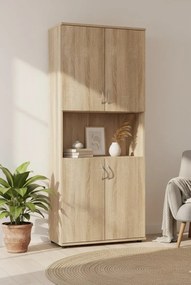 Skandynawski zamykany regał biurowy dąb sonoma Z2-H98