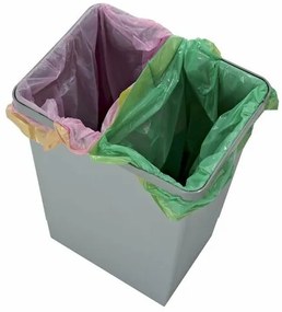 Elletipi Plastikowy kosz z uchwytami 15 l,  szary