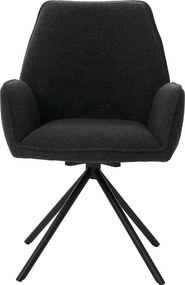 Krzesło do jadalni MCW-G67 Bouclé (zestaw 6 sztuk),  ciemnoszary
