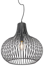 Nowoczesna lampa wisząca czarna 48 cm - Saffira Nowoczesny Oswietlenie wewnetrzne