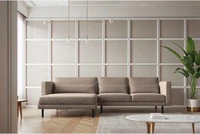 Narożnik w kształcie L Dani L, tkanina Verita, Ciepły beż, Lewy