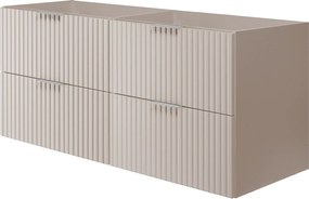 Szafka pod umywalkę, Kaszmir, 120 (2 x 60) x 57 x 46 cm, uchwyt srebrny, bez blatu