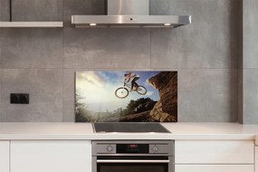 Szklany Panel Rower w Górach pod Chmurami