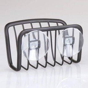 Czarny metalowy uchwyt z przyssawkami iDesign Axis, 6,5x14 cm