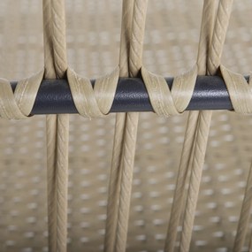 Outsunny 3-cz. zestaw mebli ogrodowych z rattanu PE, 1 narożnikowa sofa, 1 leżanka, w komplecie z poduszkami, odporne na warunki atmosferyczne, kawa + kremowy | Aosom PL