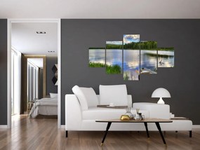 Obraz - Malownicza wioska (125x70 cm)