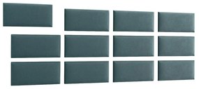 Zestaw 12 paneli tapicerowanych QUADRATTA 240x90 morski ELTAP