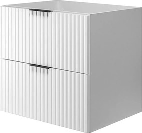 Szafka pod umywalkę, Biały, 60 x 57 x 46 cm, uchwyt czarny, bez blatu