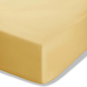 Żółte prześcieradło z perkalu z gumką 135x190 cm Easy Iron Percale – Catherine Lansfield
