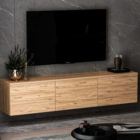 Szafka pod TV w dekorze sosny w naturalnym kolorze 160x35x32 cm Neon – Kalune Design