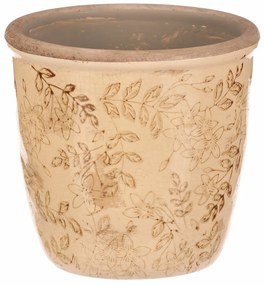 Osłonka ceramiczna na kwiaty Flores retro, 14 x 13 cm, 14 cm