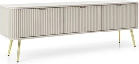 ZURI Szafka RTV-168 kaszmirowa | złote nogi