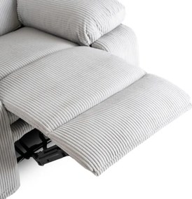 Fotel Rozkładany z Podnóżkiem ARTURO Szary Nowoczesny