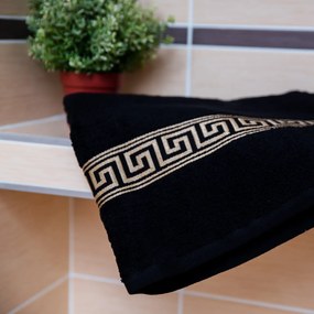Ręcznik GREEK 50 x 90 cm czarny, 100% bawełna