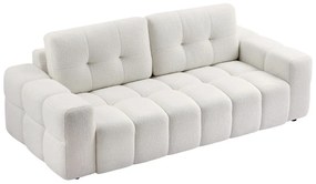 Kanapa 3-osobowa z białej bukli - SOPELANA