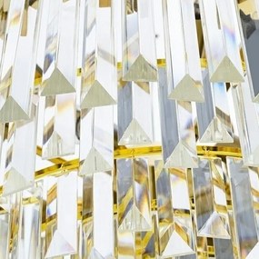 Złoty żyrandol w stylu glamour z kryształkami Imperial 60