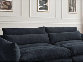 Ciemnoniebieska sofa z tkaniny szenilowej 276 cm Neil – Bobochic Paris