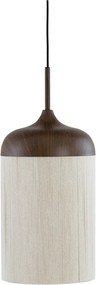Ciemnobrązowa lampa wisząca z tekstylnym kloszem ø 27,5 cm Dania – Light &amp; Living