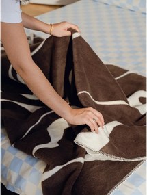 Brązowo-kremowy koc 150x200 cm Felu – noo.ma
