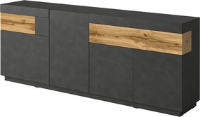Komoda SILVANA 219 cm do Salonu Sypialni Odcienie szarości
