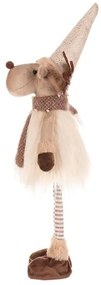 Dekoracja świąteczna Renifer stojący, wys. 51 cm, beżowy/brązowy