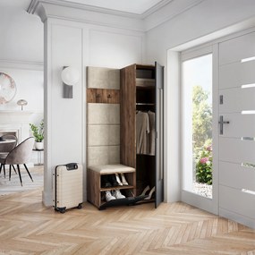 Masseno Garderoba VIRA 95/181/51 cm Nowoczesna Szafa do Przedpokoju Dąb lefkas