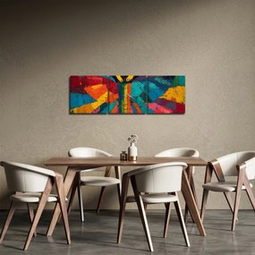 Obraz - Malowany anioł (z zegarem) (90x30 cm)