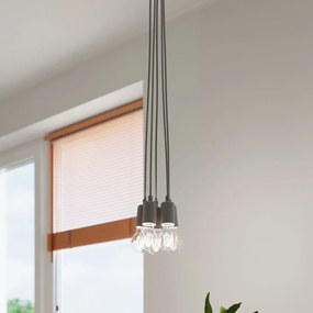 Szara lampa wisząca ø 15 cm Rene – Nice Lamps