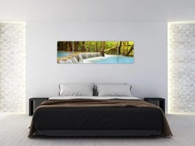 Obraz wodospadu Huai Mae Kamin w lesie (170x50 cm)