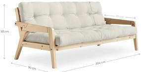 Sofa rozkładana ze sztruksową tapicerką Karup Design Grab Raw/Natural