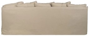 Beżowa lniana sofa 216 cm – Ixia