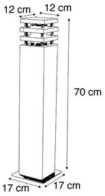 Zewnetrzna Nowoczesna lampa zewnętrzna beż 70cm - Grumpy Nowoczesny Oswietlenie zewnetrzne