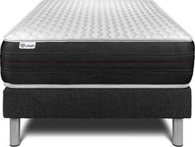 lózka z materacem VITAL SPRING 120 x 200 cm Rama lózka Czarny