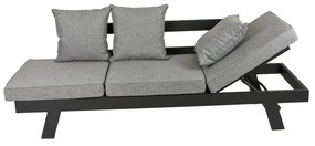 Szara aluminiowa sofa ogrodowa Donna – Garden Pleasure
